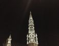 Town hall on old market square by night